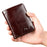 DANTE B922 RFID Blocking Stylish Top Layer Cowhide Men Short Wallet Cards Cash Carrying Bag - Coffee - 3