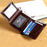 DANTE B922 RFID Blocking Stylish Top Layer Cowhide Men Short Wallet Cards Cash Carrying Bag - Coffee - 4