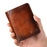DANTE 05505 RFID Blocking Top Layer Cowhide Men Short Wallet Cards Cash Holder Bag - Yellowish Brown - 5
