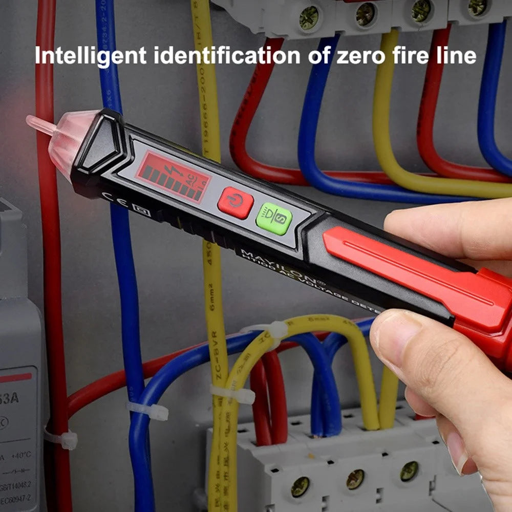 MAYILON HT100 Smart Voltage Detector Electric Indicator Non-Contact Tester Circuit Breakpoint Finder Null Live Wire Test Tools AC 1000V (No Battery) - 2