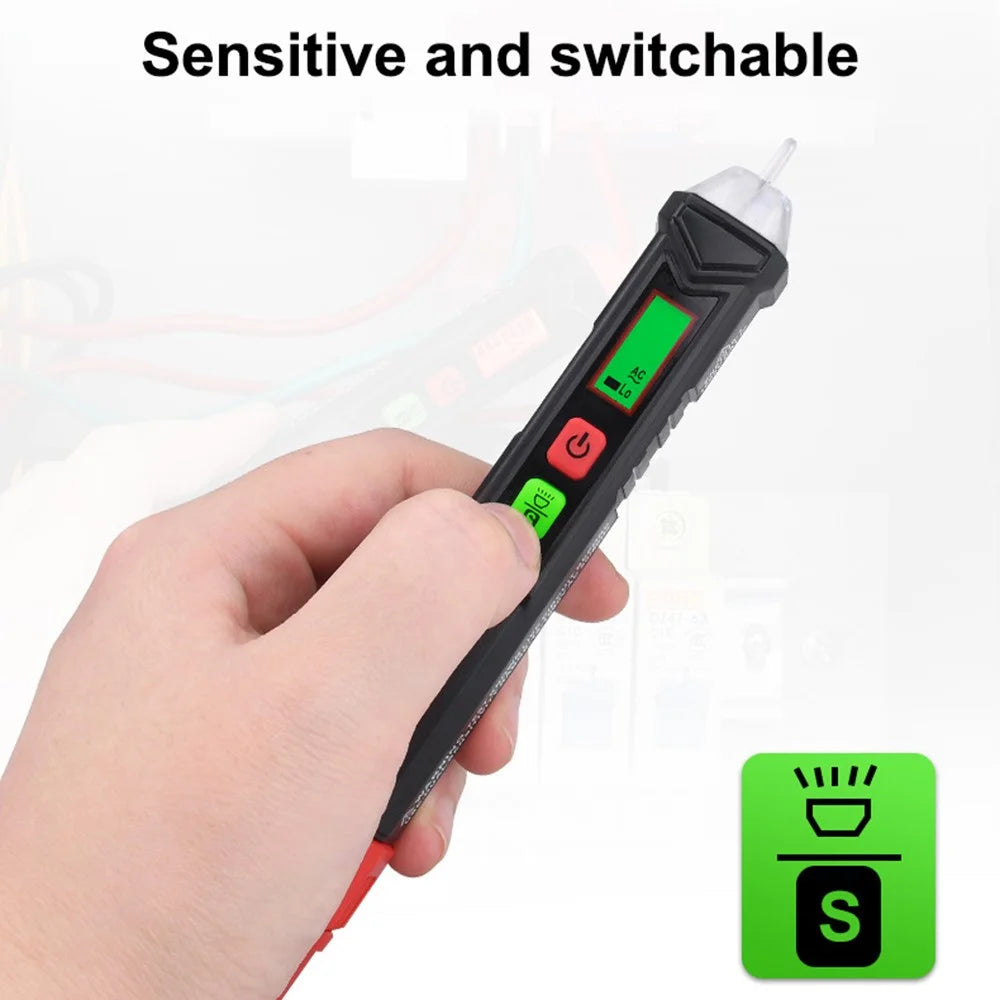 MAYILON HT100 Smart Voltage Detector Electric Indicator Non-Contact Tester Circuit Breakpoint Finder Null Live Wire Test Tools AC 1000V (No Battery) - 7