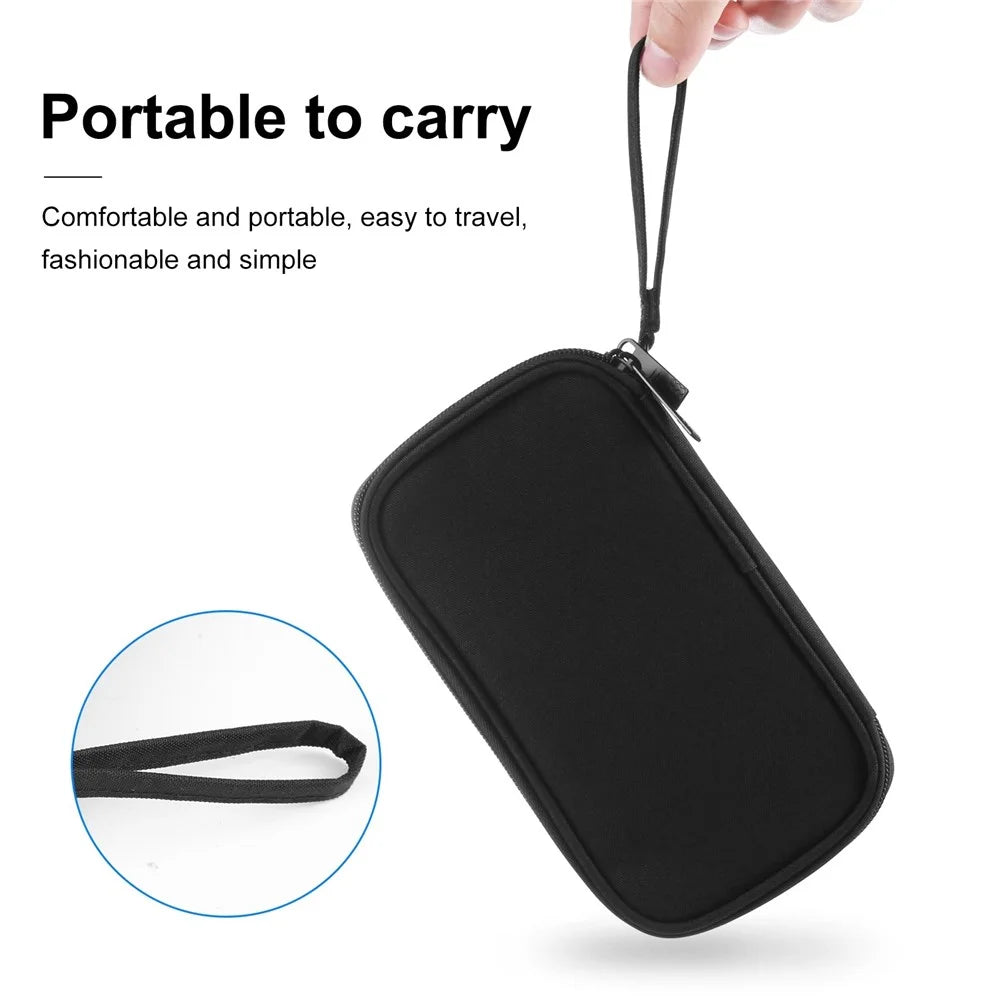HAWEEL HWL2129 Portable Travel Electronics Accessories Carrying Bag Storage Case for Power Bank Cable Memory Card - Black - 4