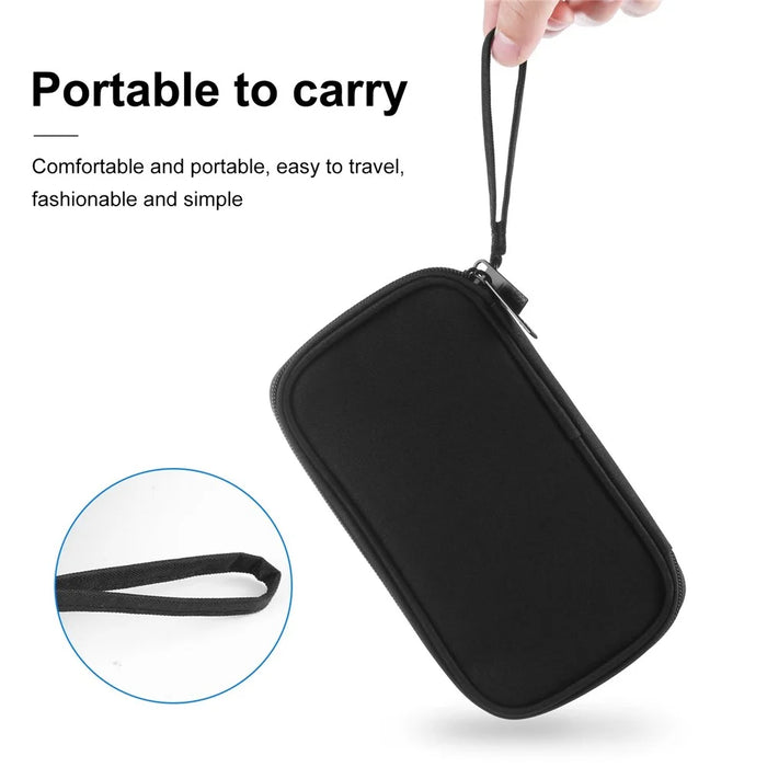HAWEEL HWL2129 Portable Travel Electronics Accessories Carrying Bag Storage Case for Power Bank Cable Memory Card - Black - 4