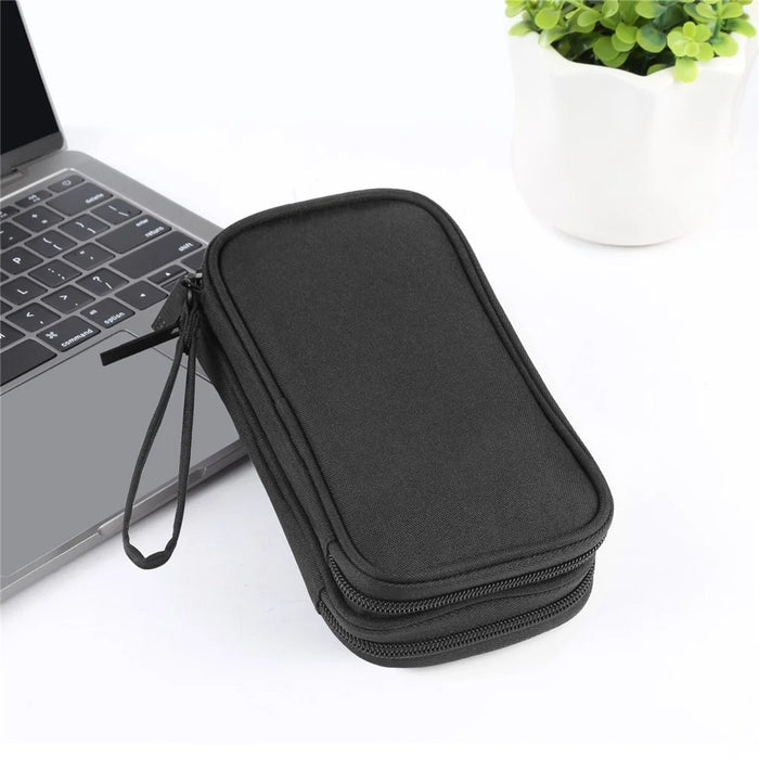 HAWEEL HWL2129 Portable Travel Electronics Accessories Carrying Bag Storage Case for Power Bank Cable Memory Card - Black - 7