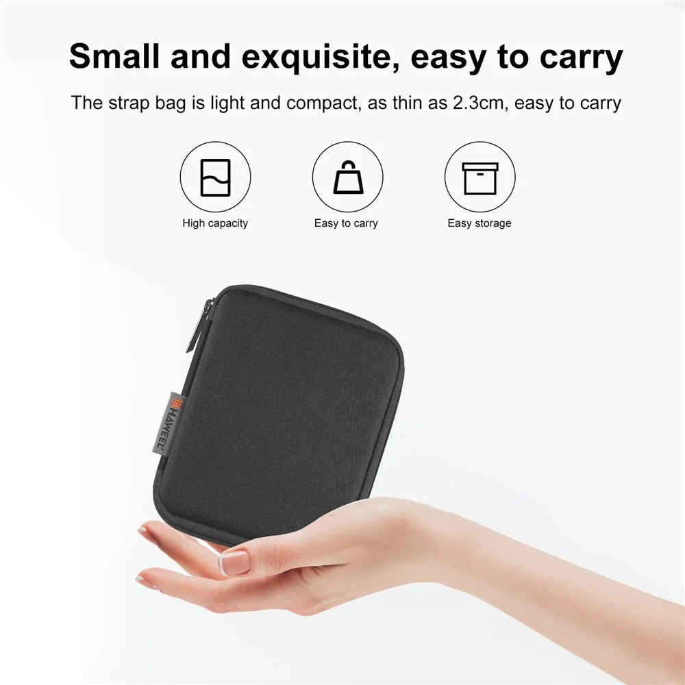 HAWEEL HWL2124 Portable Watch Strap Organizer Watch Band Storage Bag Travel Pouch - Black - 3