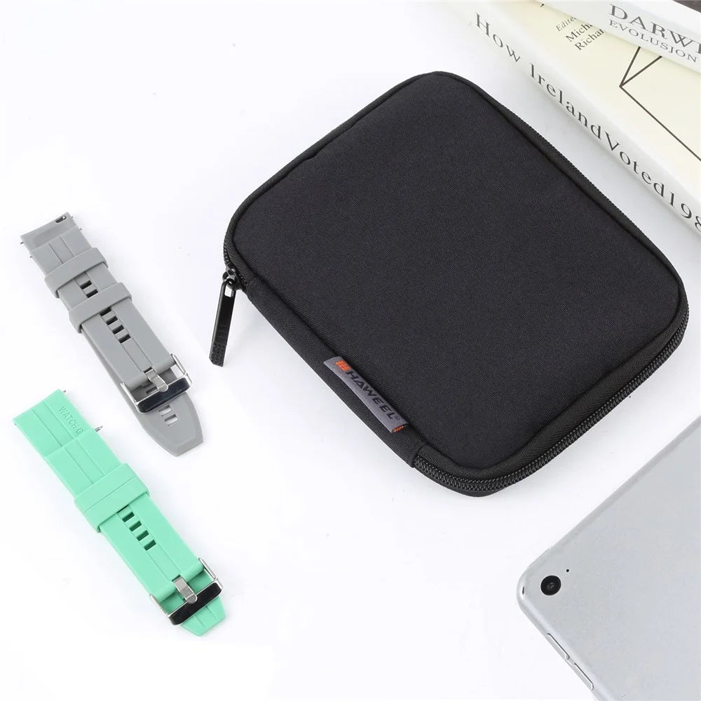 HAWEEL HWL2124 Portable Watch Strap Organizer Watch Band Storage Bag Travel Pouch - Black - 5