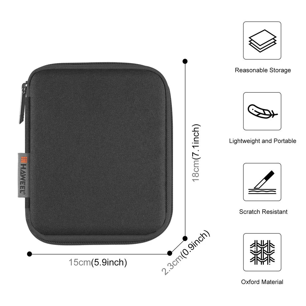 HAWEEL HWL2124 Portable Watch Strap Organizer Watch Band Storage Bag Travel Pouch - Black - 6