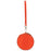 K058 Top Layer Cowhide Coin Purse Portable Mini Round Zipper Wallet Storage Bag with Strap - Orange - 1