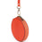 K058 Top Layer Cowhide Coin Purse Portable Mini Round Zipper Wallet Storage Bag with Strap - Orange - 3