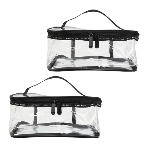 F08006 2PCS Large Clear Makeup Bag Organizer Travel Cosmetic Toiletry Bag Handbag 23x17x10cm - 1