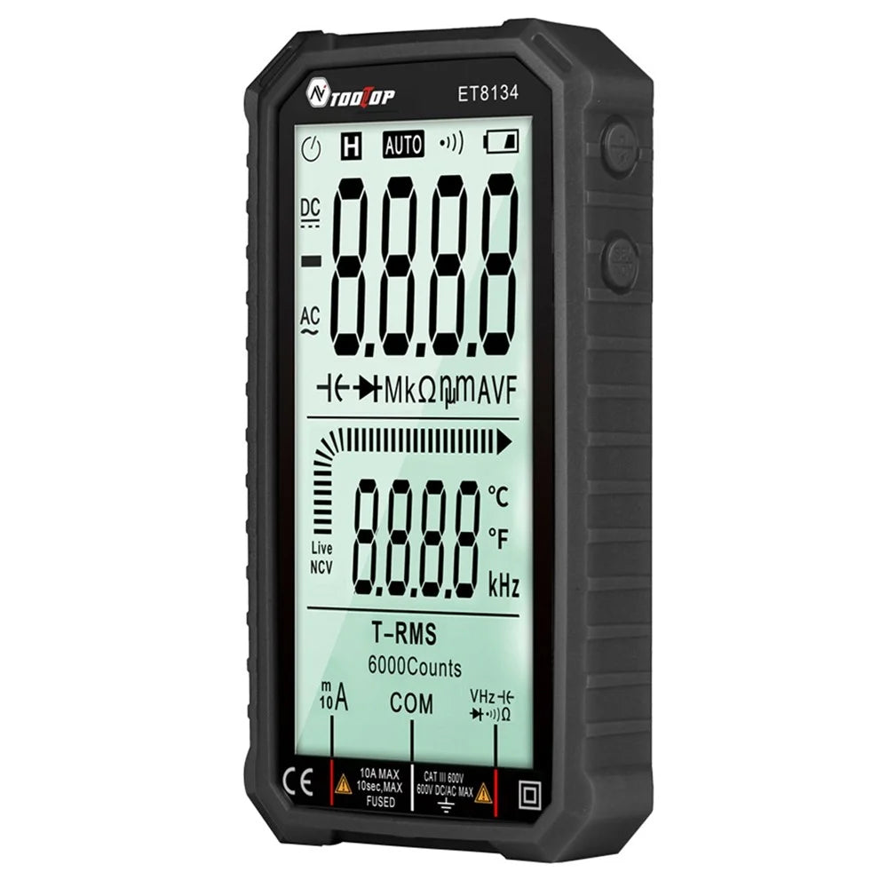 TOOLTOP ET8134 4.7-inch LCD Digital Multimeter AC Direct Current Voltage Current Measure Capacitance Resistance Temperature Measuring Tool - 1