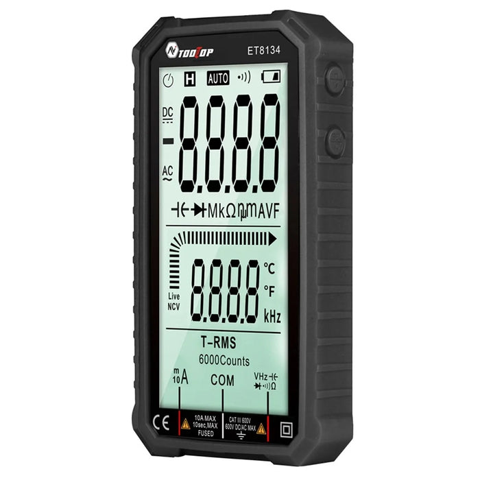 TOOLTOP ET8134 4.7-inch LCD Digital Multimeter AC Direct Current Voltage Current Measure Capacitance Resistance Temperature Measuring Tool - 1