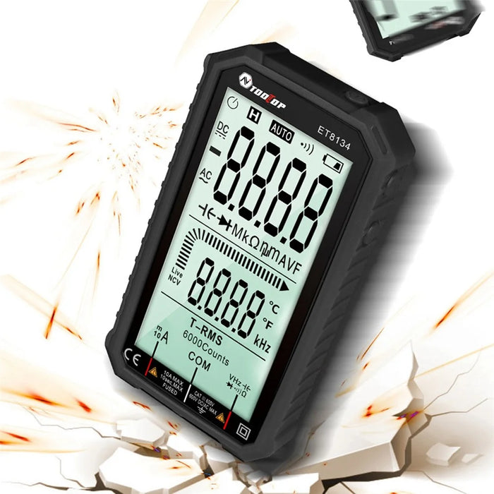 TOOLTOP ET8134 4.7-inch LCD Digital Multimeter AC Direct Current Voltage Current Measure Capacitance Resistance Temperature Measuring Tool - 3
