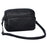 6551 Three Layer Zipper Shoulder Bag Solid Color Top Layer Cowhide Square Crossbody Bag - Black - 1