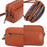 6551 Three Layer Zipper Shoulder Bag Solid Color Top Layer Cowhide Square Crossbody Bag - Black - 3