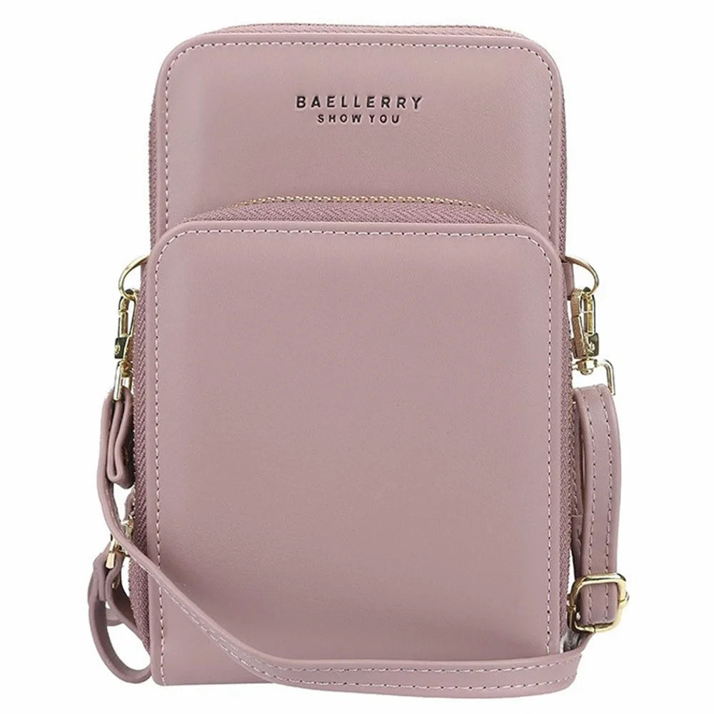 BAELLERRY N0102 Crossbody Bag for Women, Comfortable Shoulder Bag Teen Girl's Long Strap Purse Clutch Wallet Phone Bag - Purple - 1