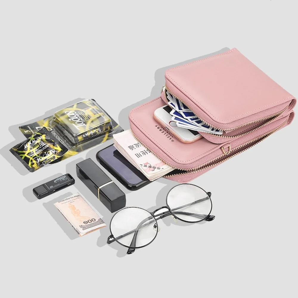 BAELLERRY N0102 Crossbody Bag for Women, Comfortable Shoulder Bag Teen Girl's Long Strap Purse Clutch Wallet Phone Bag - Purple - 2