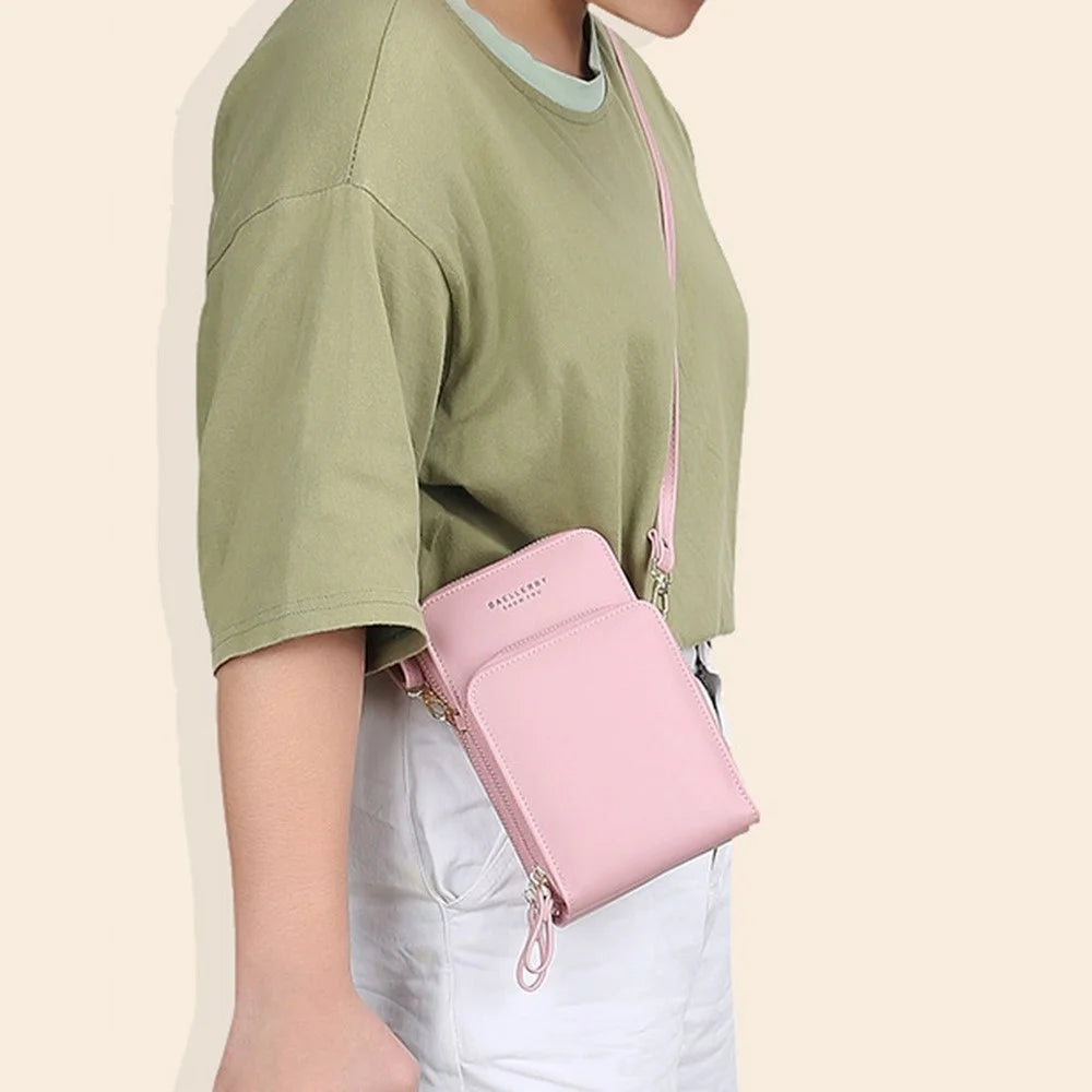 BAELLERRY N0102 Crossbody Bag for Women, Comfortable Shoulder Bag Teen Girl's Long Strap Purse Clutch Wallet Phone Bag - Purple - 4