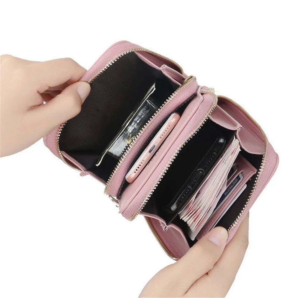 BAELLERRY N0102 Crossbody Bag for Women, Comfortable Shoulder Bag Teen Girl's Long Strap Purse Clutch Wallet Phone Bag - Purple - 6