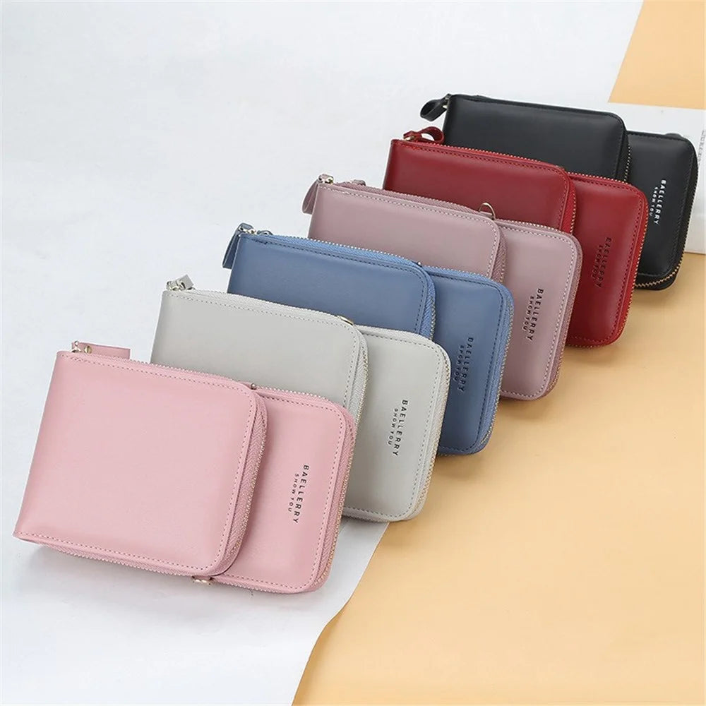 BAELLERRY N0102 Crossbody Bag for Women, Comfortable Shoulder Bag Teen Girl's Long Strap Purse Clutch Wallet Phone Bag - Purple - 7