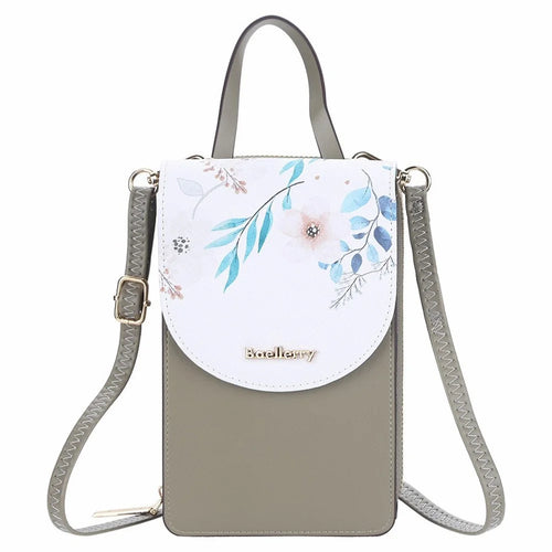 BAELLERRY N8621 Women Touch Screen Crossbody Bag Multifunctional Phone Purse Clear Window Shoulder Pouch - Green - 1