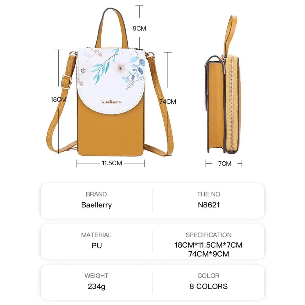 BAELLERRY N8621 Women Touch Screen Crossbody Bag Multifunctional Phone Purse Clear Window Shoulder Pouch - Green - 3