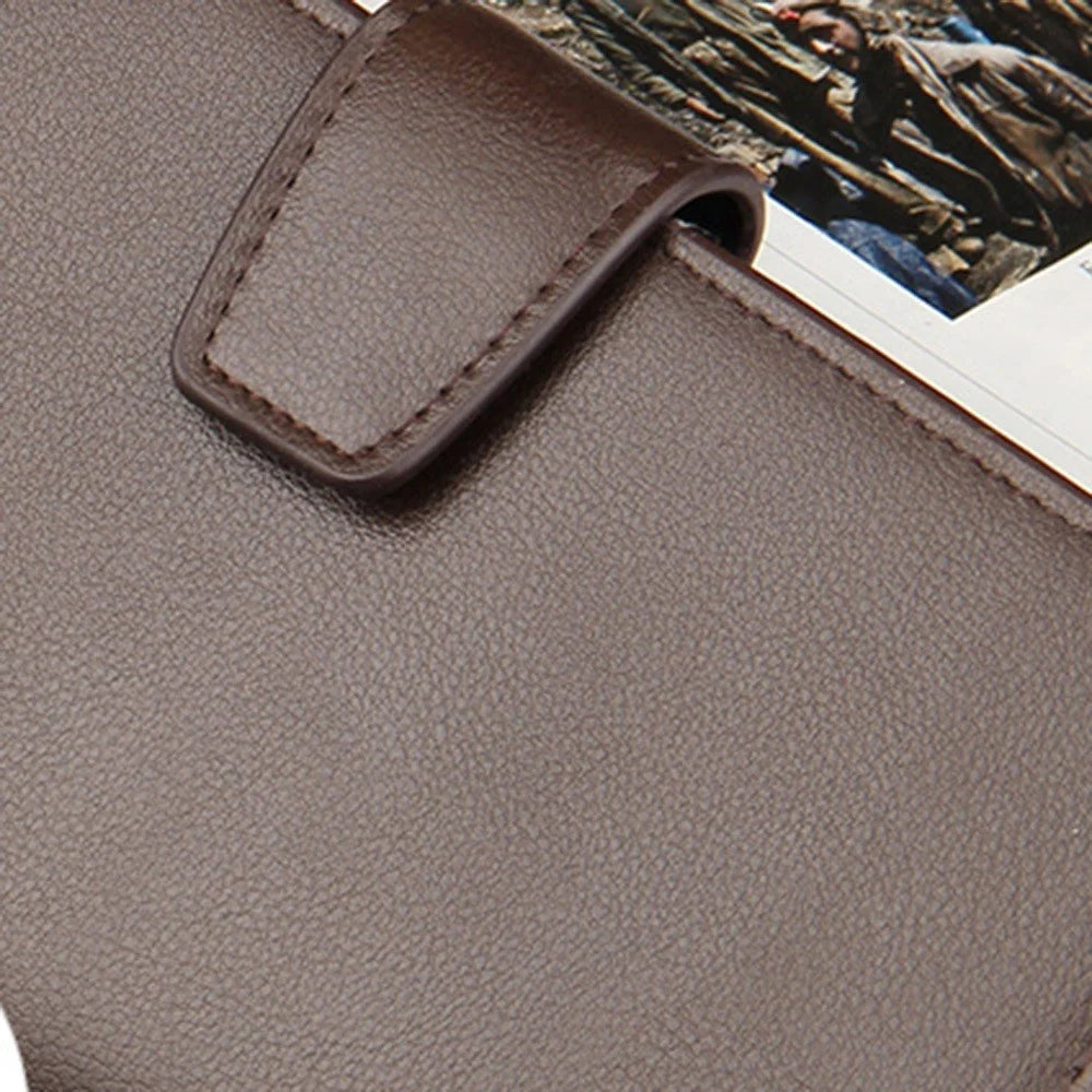 BAELLERRY 171B Men's Clutch Bag PU Leather Wristlet Wallet Card Carrying Purse Driving License Keys Phone Organization Bag - Black - 6