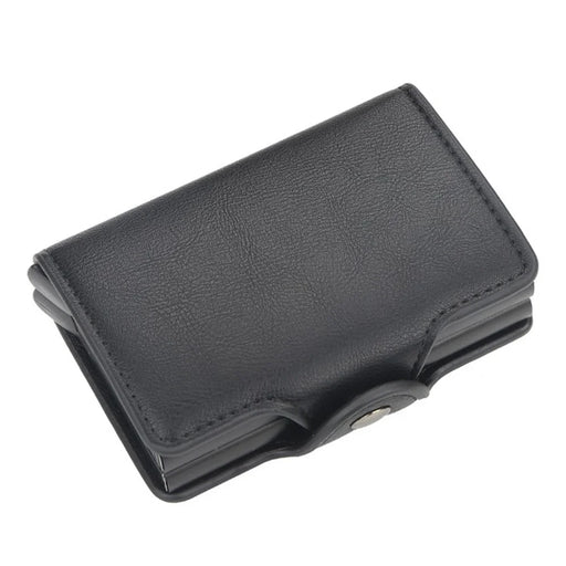 BAELLERRY K9121 PU Leather Credit Card Holder Wallet RFID Blocking Pop Up Card Case - Black - 1