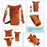 Hairdresser Scissor Bag Hair Cutting Hairdressing Tools Storage Holster Barber Leather Waist Pouch - Brown - 5