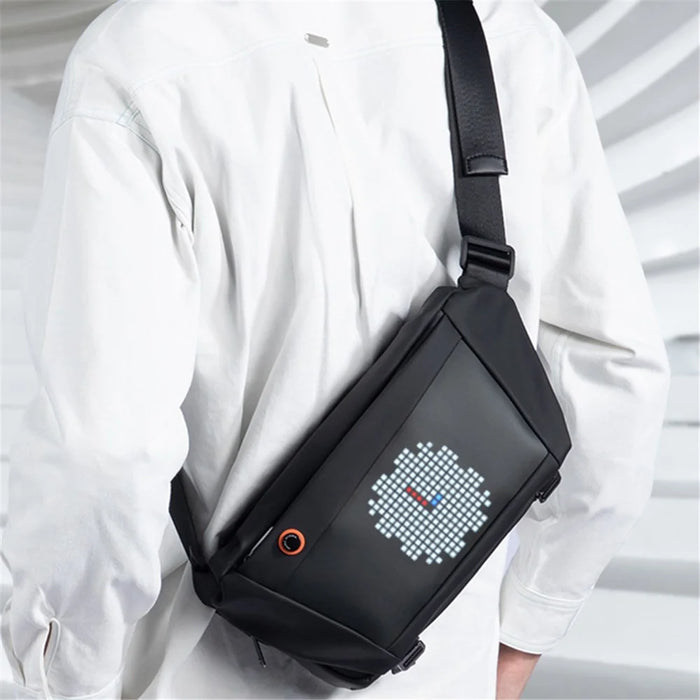 MARK RYDEN MR-2588 Crossbody Bag with LED Display Waterproof Men Flannel Lining Chest Pack - 5