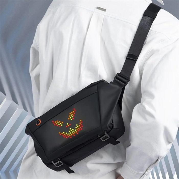 MARK RYDEN MR-2588 Crossbody Bag with LED Display Waterproof Men Flannel Lining Chest Pack - 6
