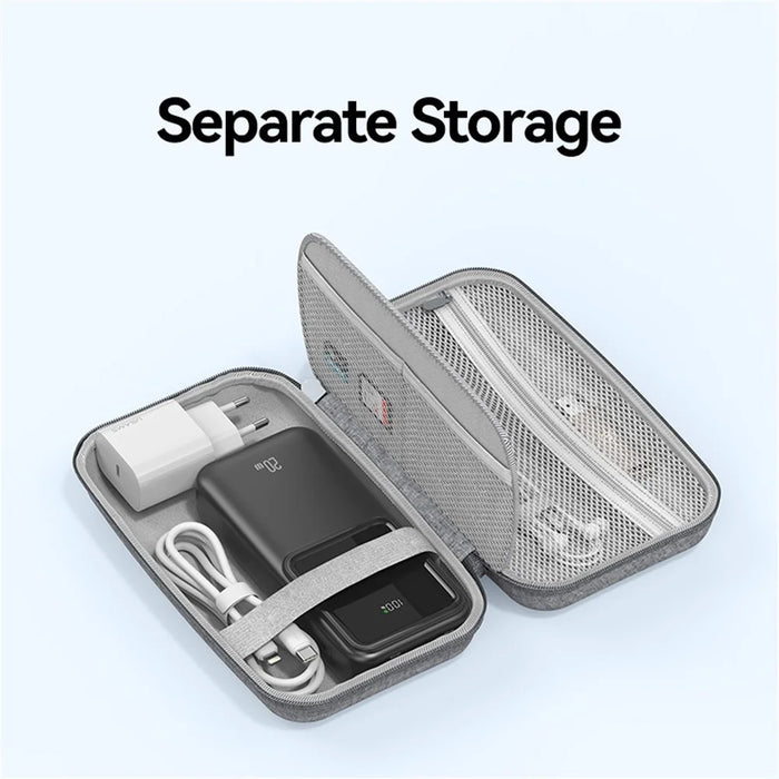 USAMS US-ZB290 Large Capacity Travel Storage Bag for Data Cable, Power Bank, Charger Organizer Container - 5