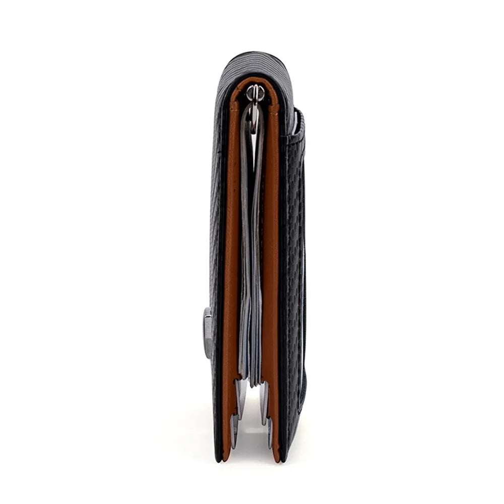 BAELLERRY K9307 Minimalist RFID Blocking PU Leather Men Wallet with Multiple Card Slots and Money Clip - Black - 6