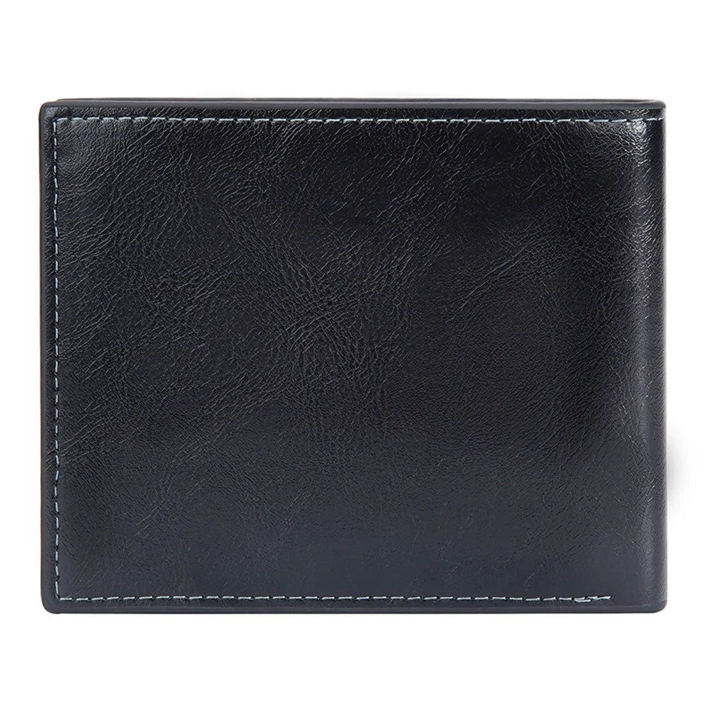 BAELLERRY D3042 Retro PU Leather Men Short Wallet Card Cash Coin Storage Bag - Black - 3