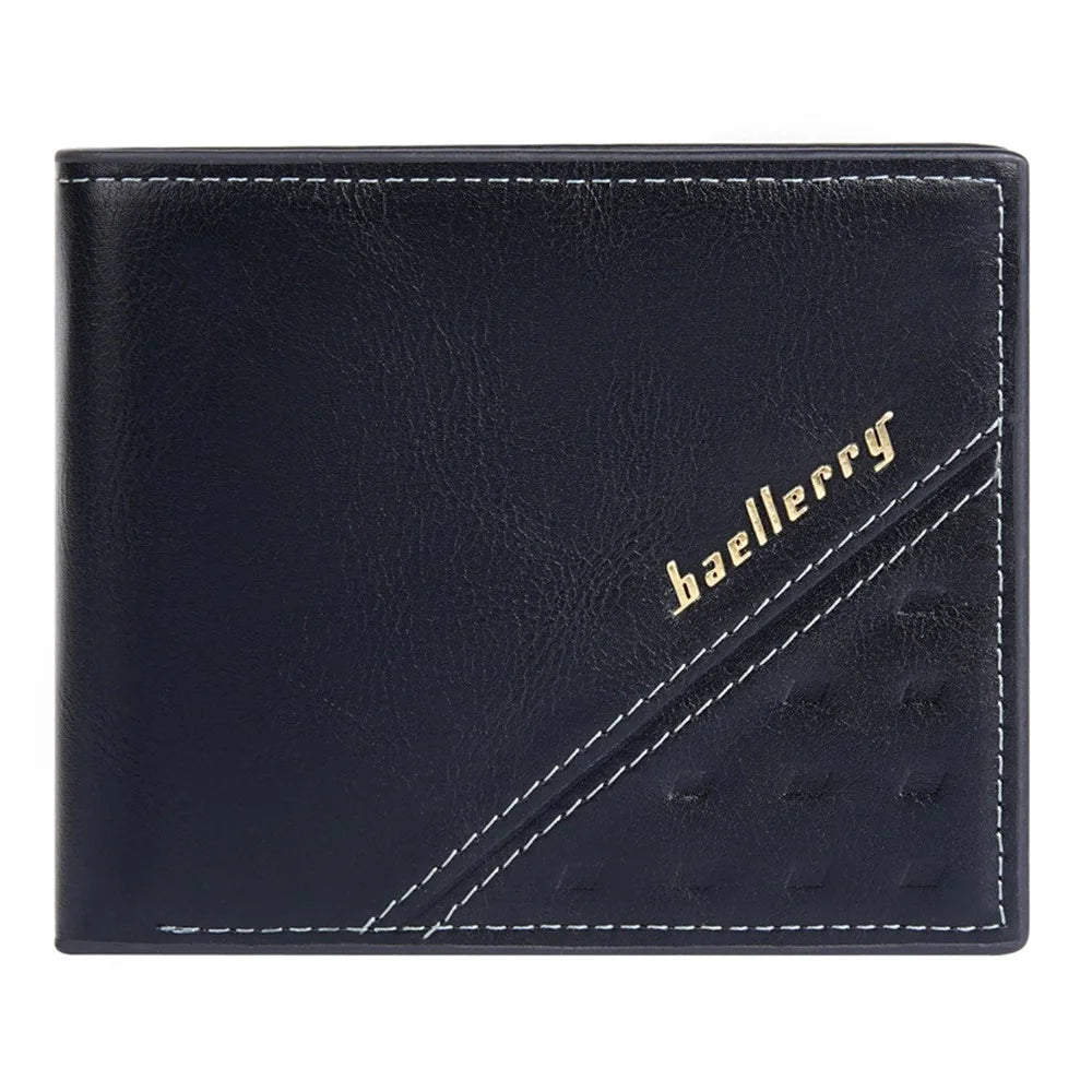 BAELLERRY D3045 Retro PU Leather Men Short Wallet RFID Blocking Cards Cash Carrying Bag - Black - 2