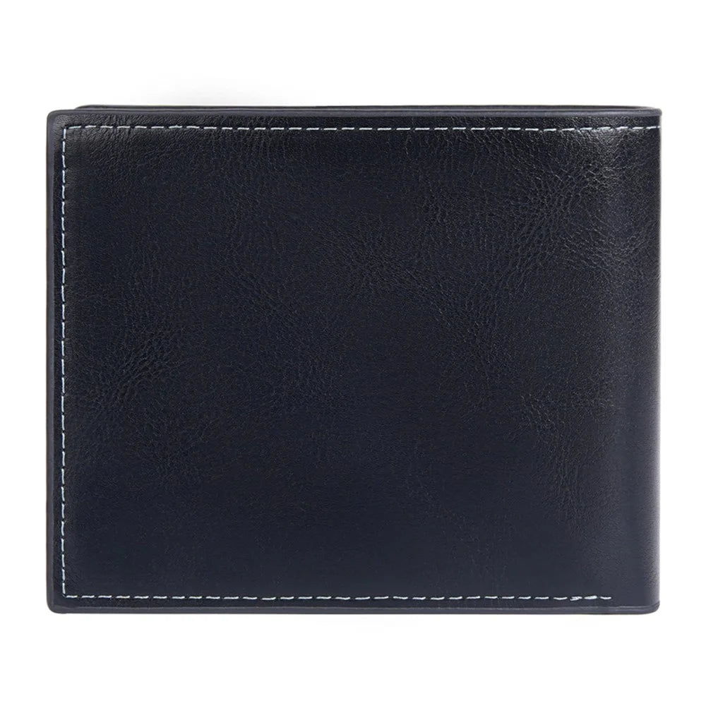 BAELLERRY D3045 Retro PU Leather Men Short Wallet RFID Blocking Cards Cash Carrying Bag - Black - 3