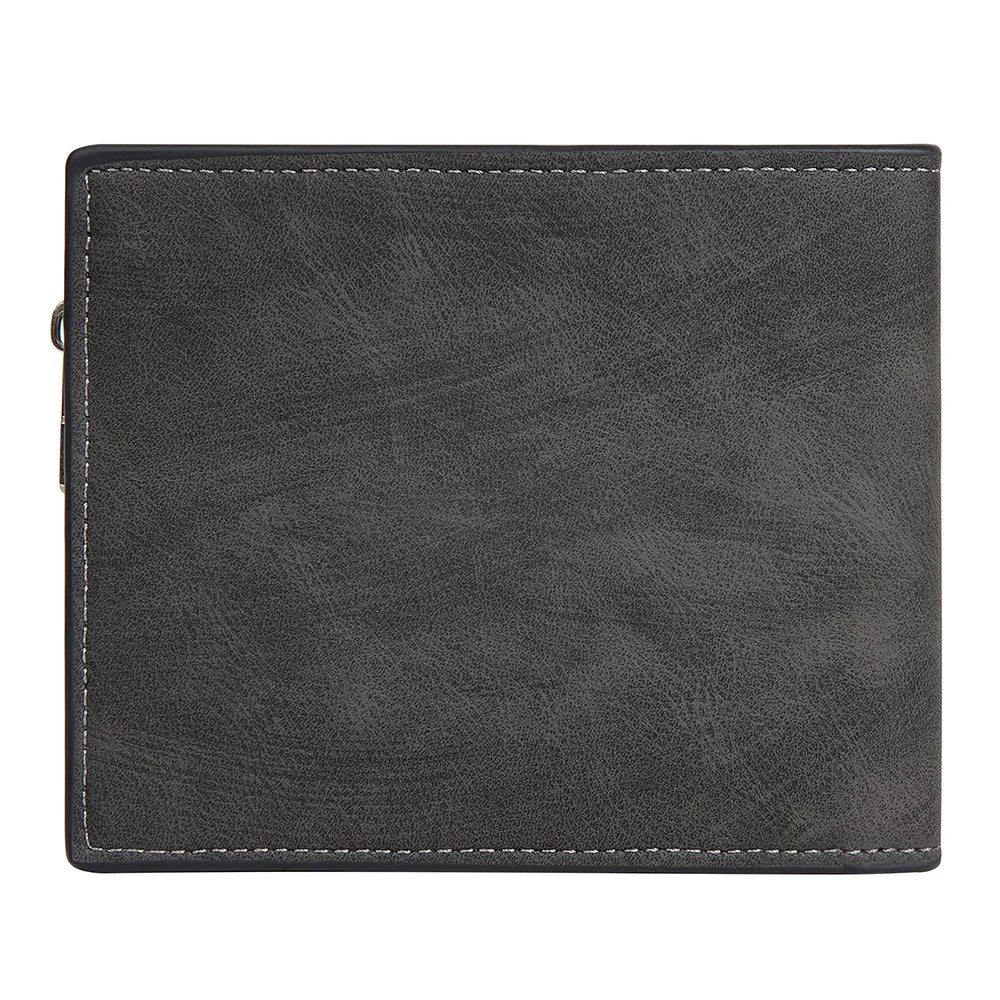 BAELLERRY D3074 Business Men Short Wallet PU Leather Cards Cash Coins Storage Bag - Black / Horizontal - 3