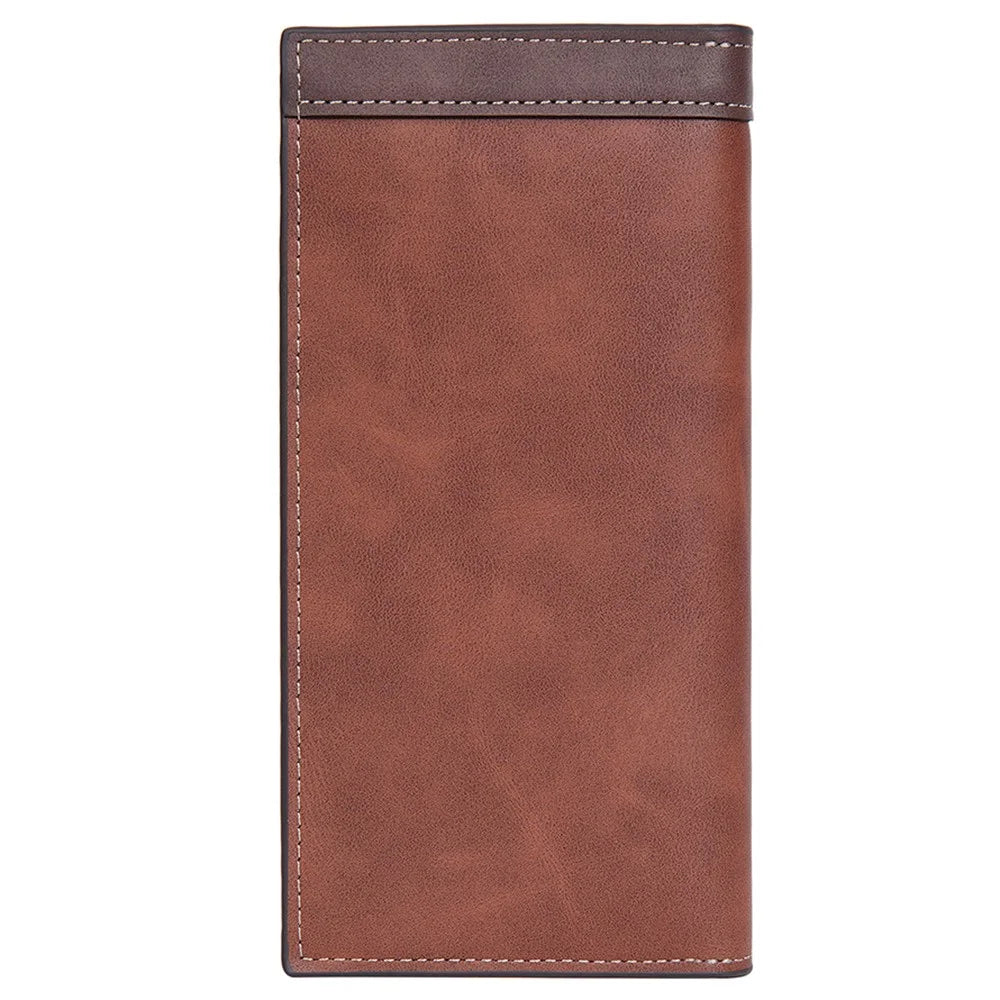 BAELLERRY C3051 PU Leather Men Long Wallet Large Capacity Cash Cards Holder Clutch Bag - Brown - 3