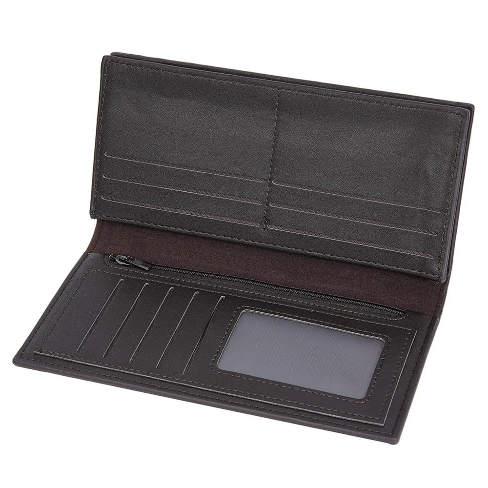 BAELLERRY C3051 PU Leather Men Long Wallet Large Capacity Cash Cards Holder Clutch Bag - Brown - 4