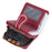 BAELLERRY NR105 Zipper Accordion Card Bag Stylish PU Leather Women Short Wallet Coin Purse - Red - 6