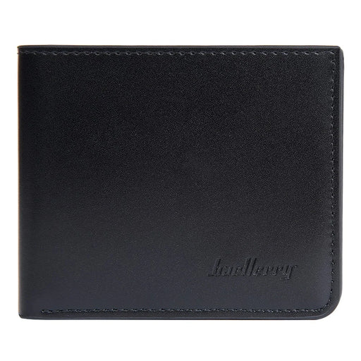 BAELLERRY DR107 Simple Bi-Fold PU Leather Men Wallet Cards Cash Holder - Black - 2