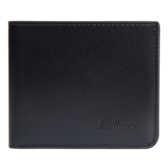 BAELLERRY DR107 Simple Bi-Fold PU Leather Men Wallet Cards Cash Holder - Black - 2