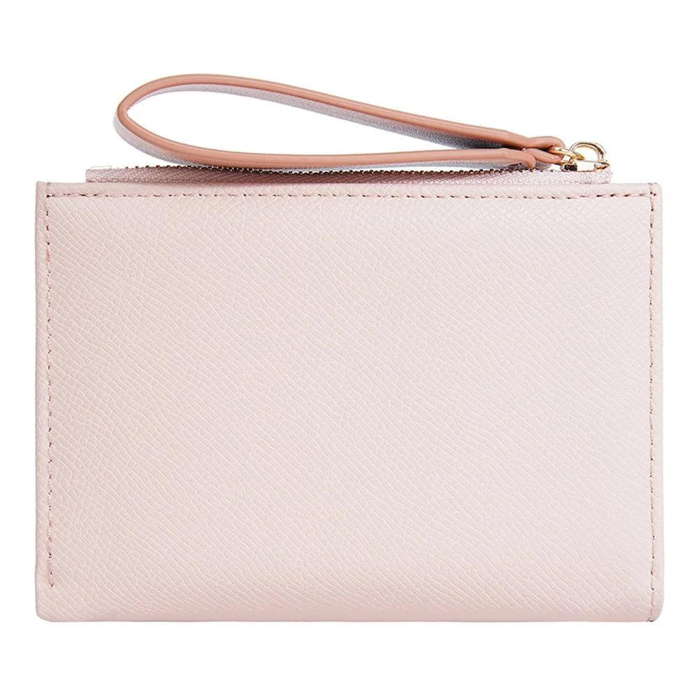 BAELLERRY N8335 Stylish Women Short Wallet PU Leather Zipper Pocket Coin Purse with Separate Card Holder - Pink - 3