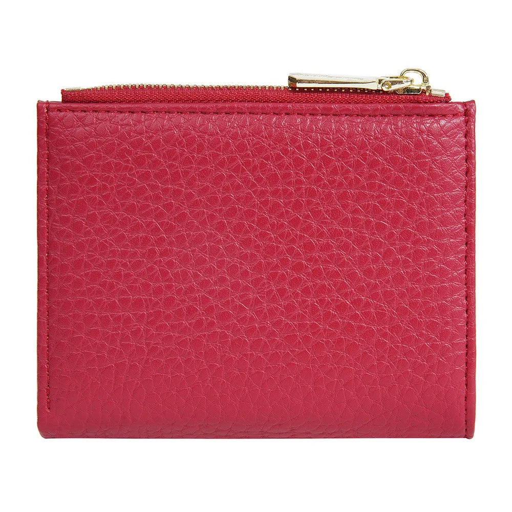 BAELLERRY NR110 Stylish PU Leather Women Short Wallet Zipper Pocket Coins Cards Cash Holder - Red - 3