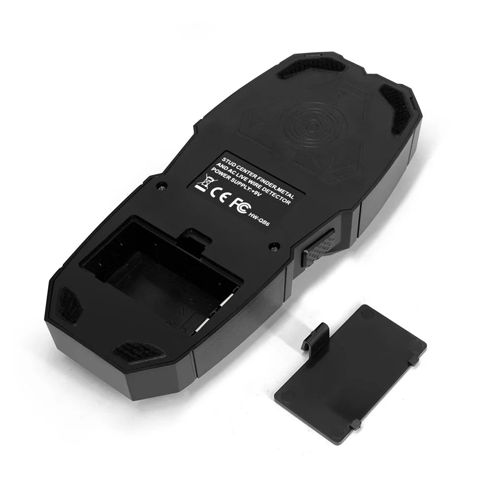 HW-QB6 5 in 1 LCD Wall Stud Finder Edge Center Wood Current Metal AC Live Wire Detector - Black - 4