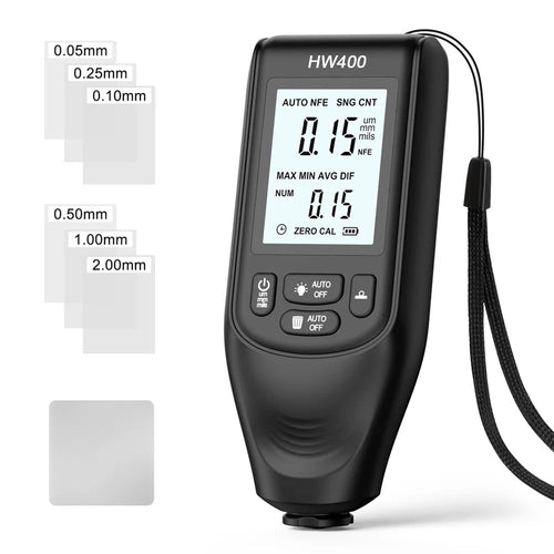HW400 Automobile Thickness Gauge Car Paint Tester Thickness Coating Measuring Tool - Black - 1