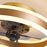 40cm 220V 6-Speed Nordic Ceiling Fan Light with Remote Control for Living Room / Bedroom / Dining Room - Gold - 4