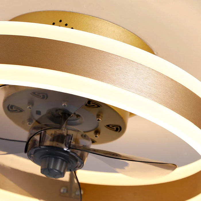 40cm 220V 6-Speed Nordic Ceiling Fan Light with Remote Control for Living Room / Bedroom / Dining Room - Gold - 4