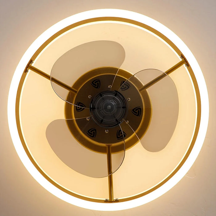 40cm 220V 6-Speed Nordic Ceiling Fan Light with Remote Control for Living Room / Bedroom / Dining Room - Gold - 5