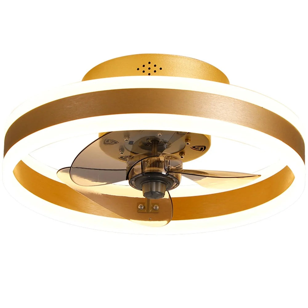 50cm 220V 6-Speed Nordic Ceiling Fan Light with Remote Control for Living Room / Bedroom / Dining Room - Gold - 1